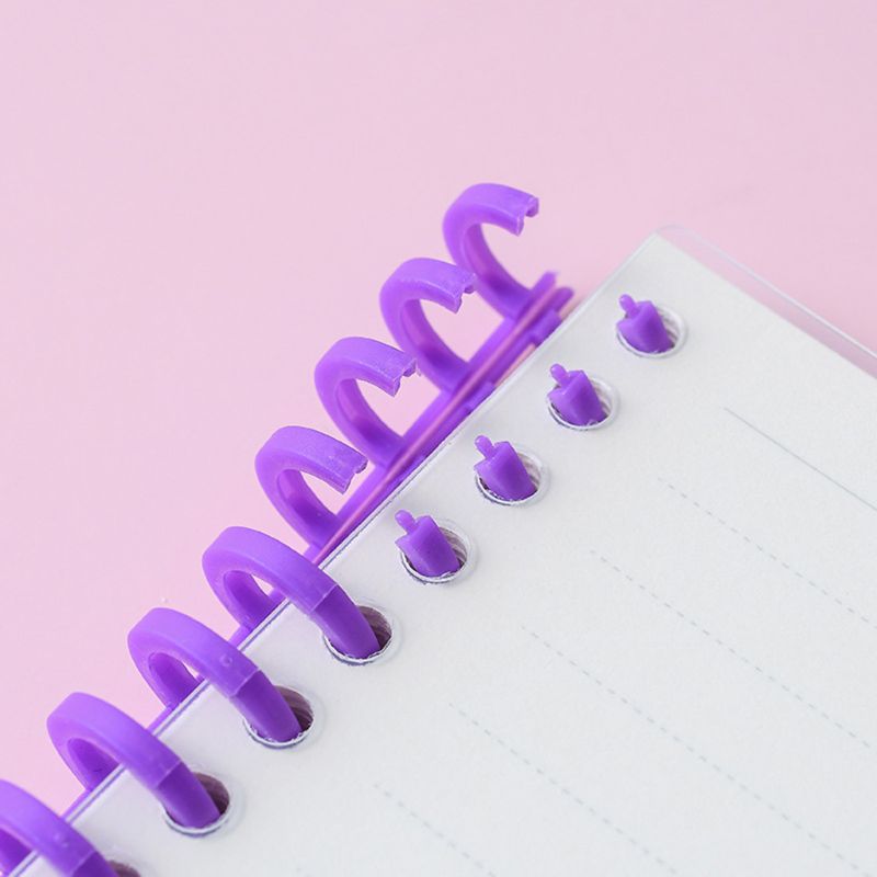 5pcs 30 Hole Loose-leaf Plastic Binding Ring Spring Spiral Rings for 30 Holes A4 A5 A6 Paper Notebook Stationery Office Supplies