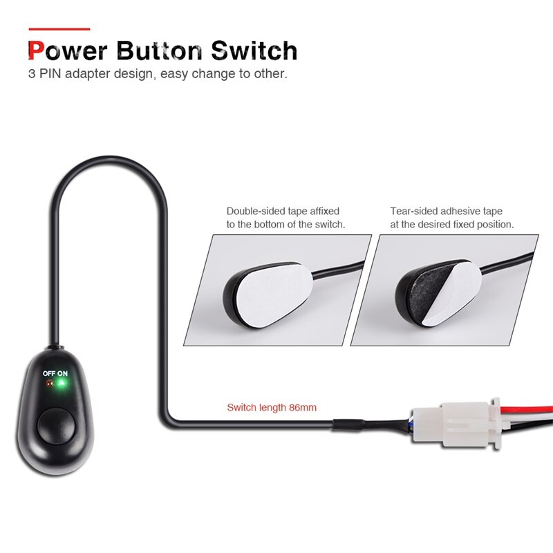 Arnés de cableado para Barra de luz LED todoterreno, Kit de interruptor de Cable para 300w, 240w, 200w, 180w, 150w, 120w, 72w, 4, 12, 20, 22, 32, 42 y 52 pulgadas