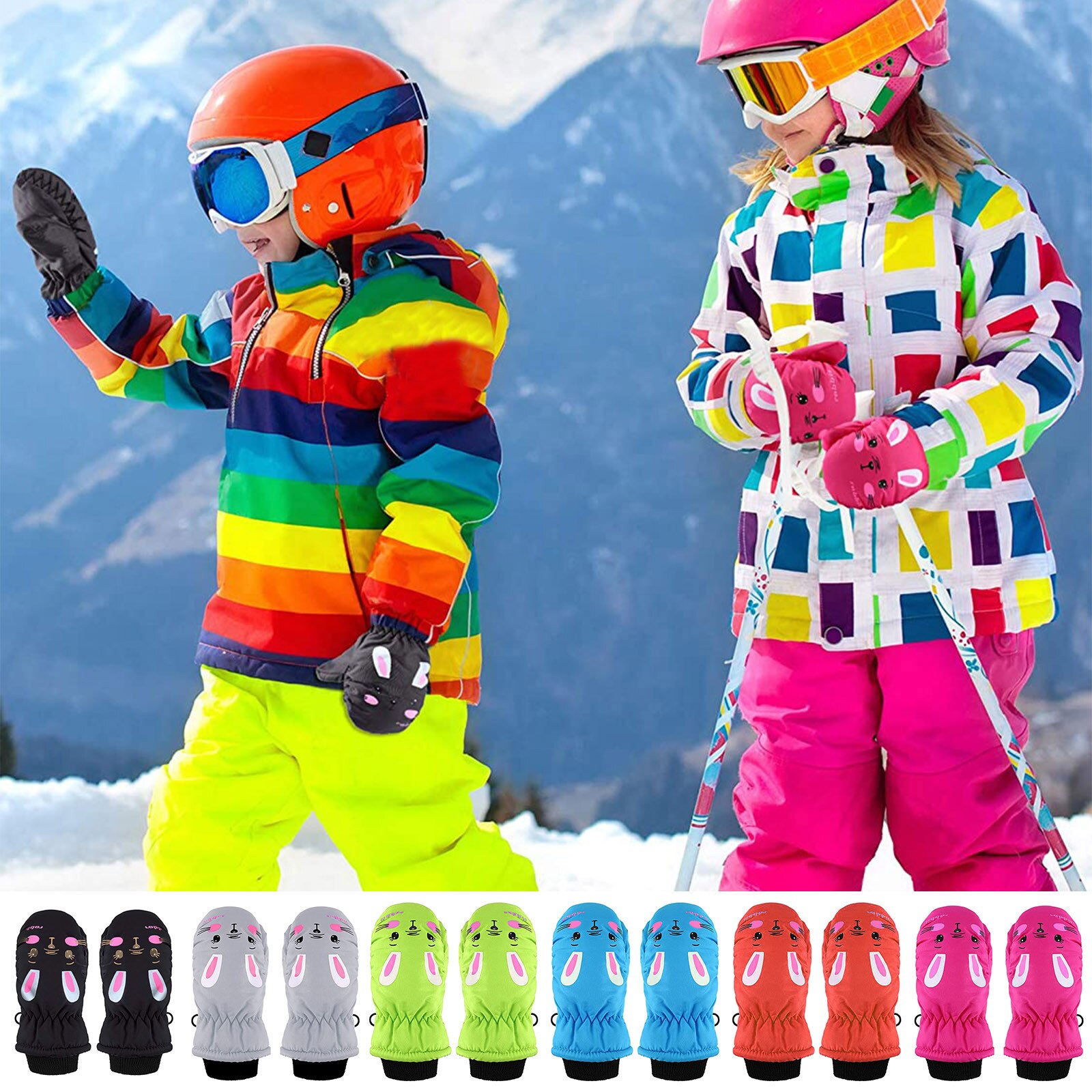 1 Paar Peuter Kids Baby Jongens Meisjes Wanten Ski Handschoenen Waterdicht Winter Warm Skiën Sneeuw Wanten Kinderen Handschoenen Voor meisje Jongen