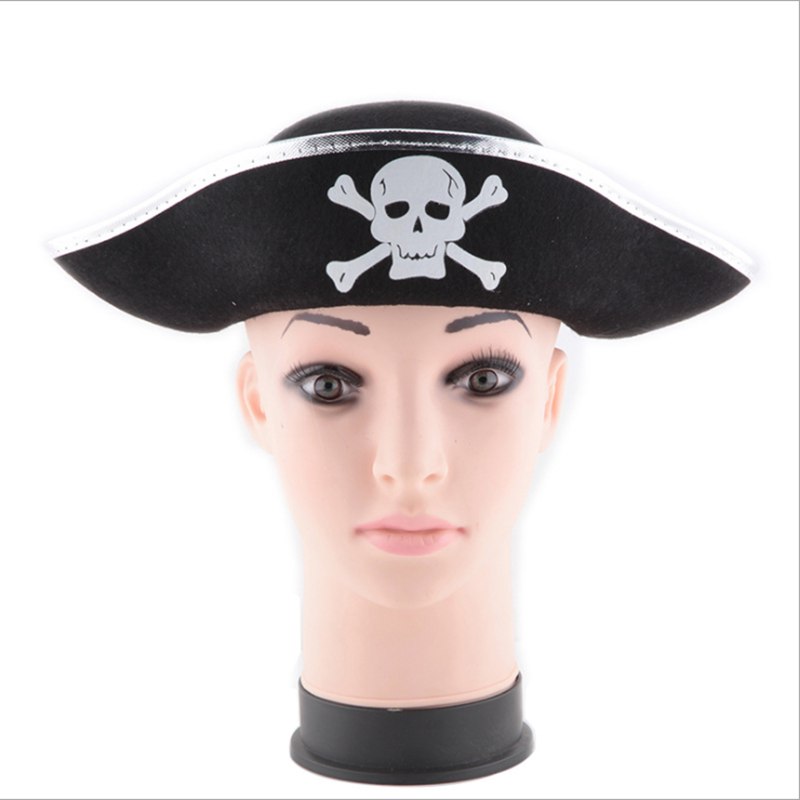 WZCX – casquette de Pirate avec tête de mort, chapeau de Cosplay, décontracté, unisexe, pour fête d&#39;halloween,: 02
