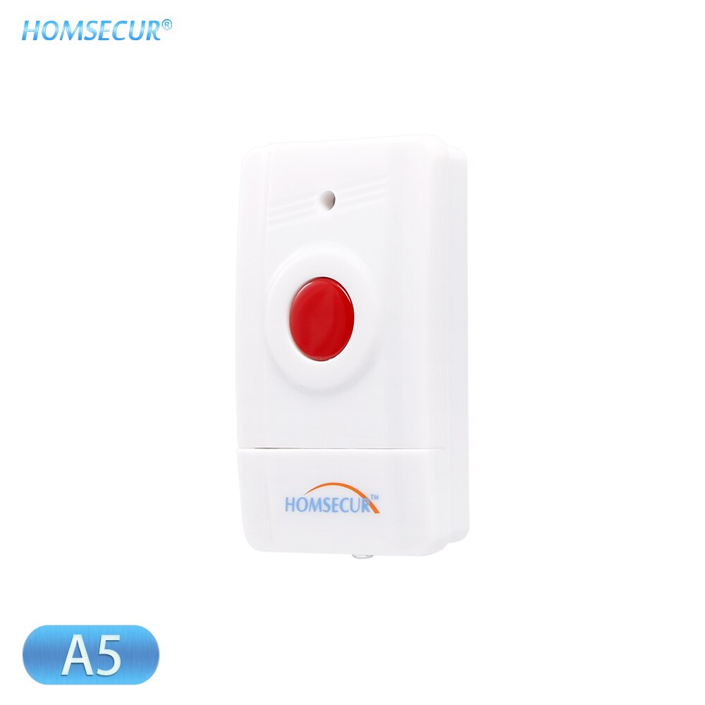 HOMSECUR DIY Wireless&wired 4G/GSM LCD Burglar Intruder Alarm System+IOS/Android APP for Home Security GA01-4G-B/W: Emergency Button
