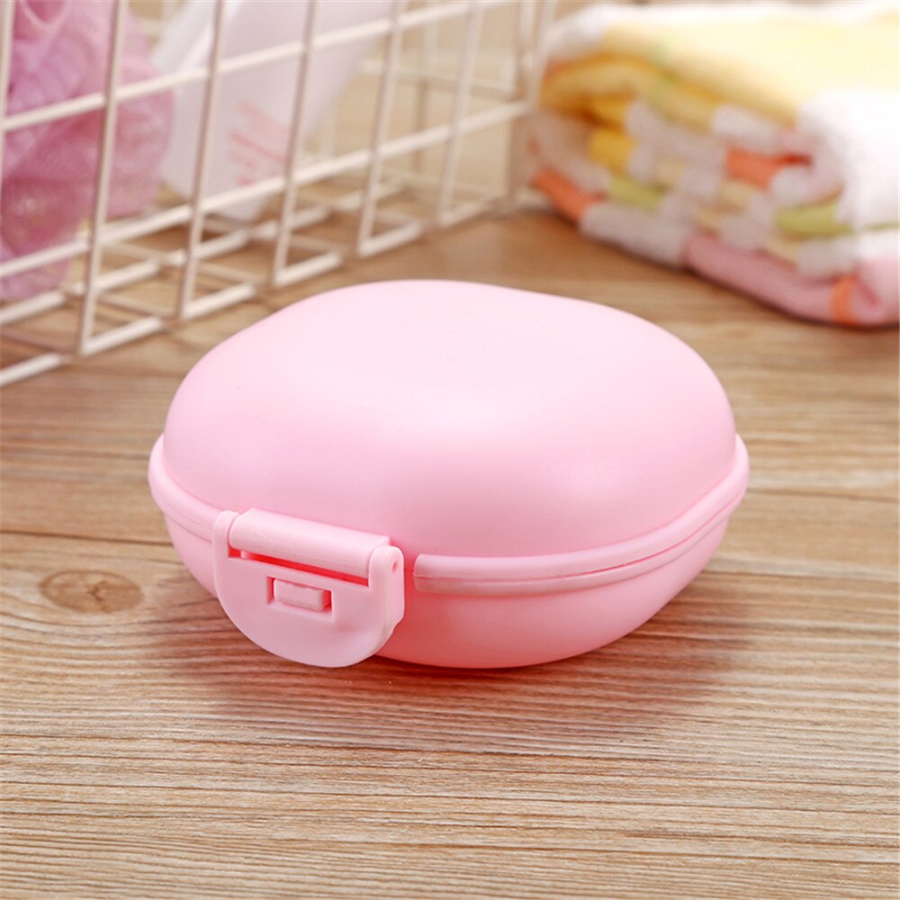 carré Mini boîte à savon salle de bains plat plaque Case maison douche voyage titulaire conteneur mignon 401