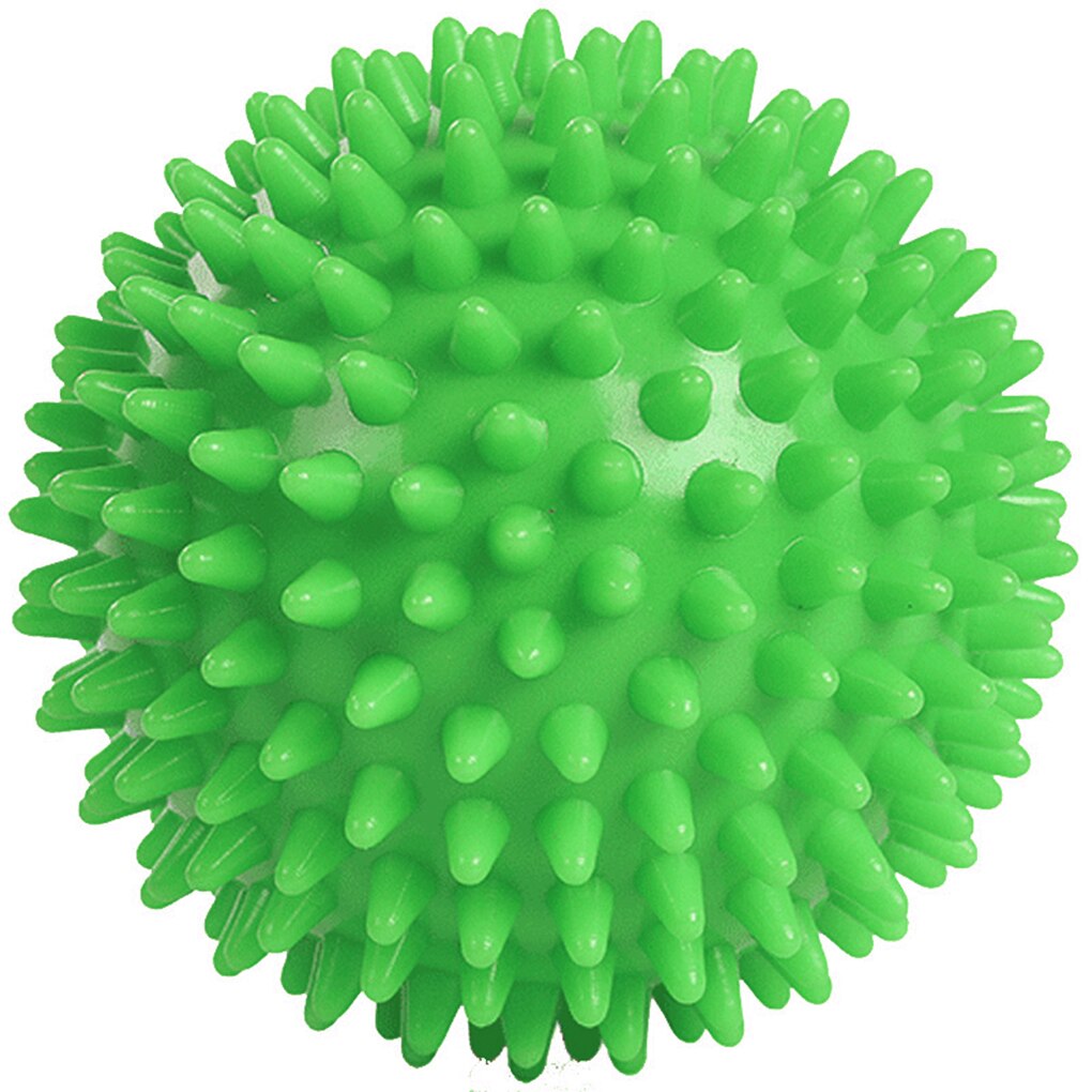 Spiky Fitness PVC Hand Massage Ball Trigger Point Sport Fitness Roller Portable Yoga Ball Hedgehog Sensory Training Grip Ball: Yellow