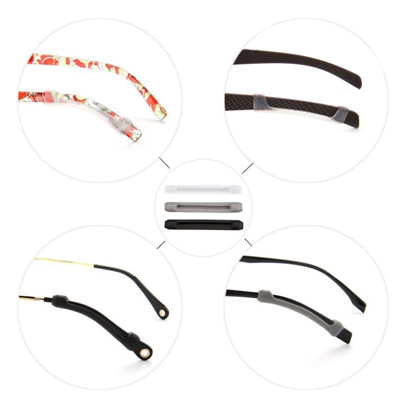 3 paires de lunettes branches conseils Silicone anti-dérapant sécurité retenue crochets d'oreille pour lunettes de soleil JAN88