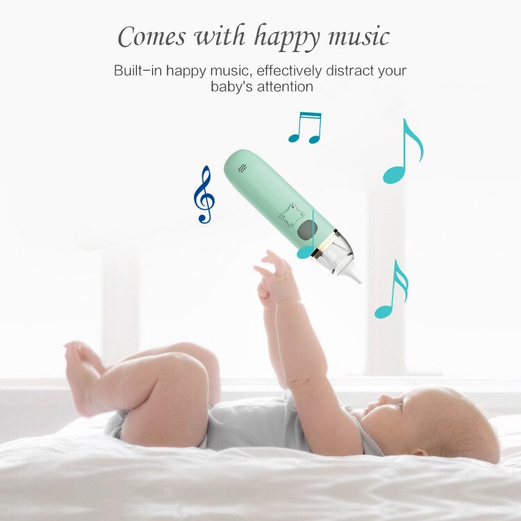 Muziek Baby Neuszuiger Baby Elektrische Vacuüm Zuig Babysnuiter Zuigelingen Neus Snot Baby Koud Snot Machine