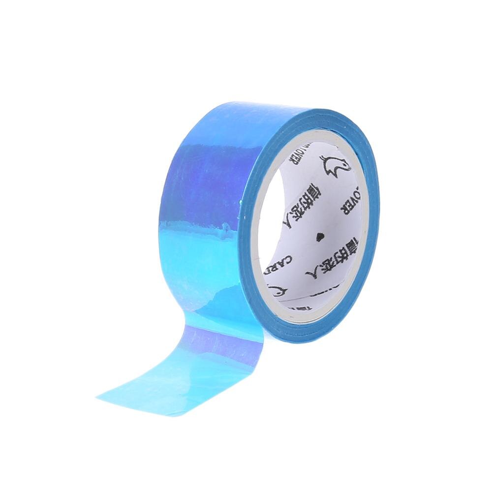 Decoración de Gimnasia Rítmica holográfica RG prismática brillo cinta aros palo: Azul
