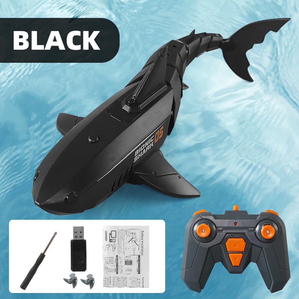 Rc Haai Speelgoed Elektrische Waterdichte Shark Speelgoed Voor Vijver Pool Party Decoratie: Black