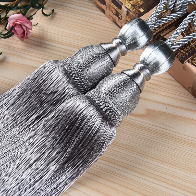 2 st europeisk stil guldhängande bollgardiner tofsar gardinbindningar bandage borstar gardintillbehör