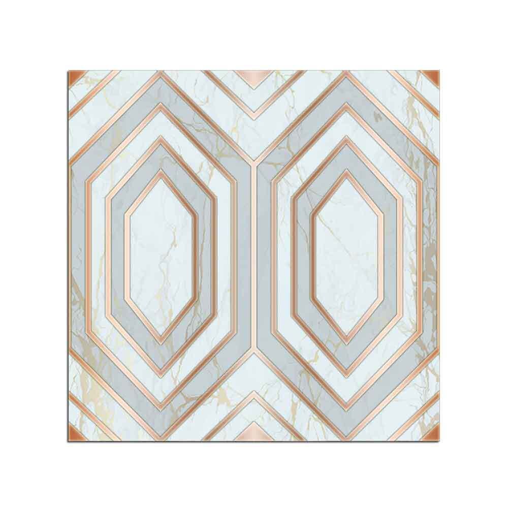 Papel tapiz impermeable para baño, pegatina antideslizante mate para suelo, autoadhesiva de PVC de 20x20cm, pegatina para pared de mármol y cobre