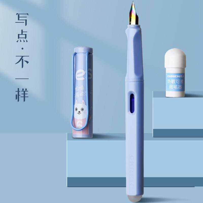 Cute Cat 5 In 1 Erasable Fountain Pen Set School Office Writing Supplies Student Stationery EF/F Nib Prizes