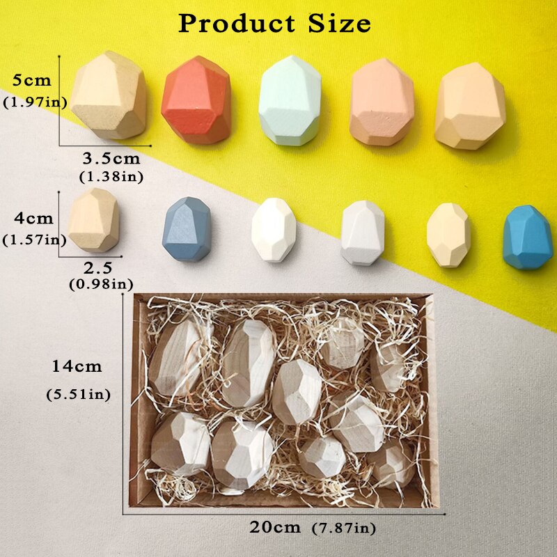 Creatieve Houten Jenga Bouwsteen Gekleurde Steen Educatief Speelgoed Koude Toon Nordic Stijl Stapelen Spel Kinderen Houten Speelgoed