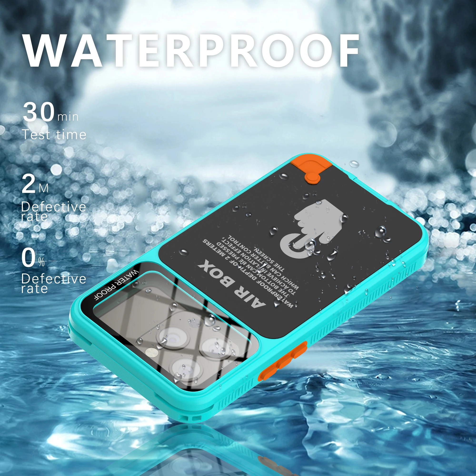 ShellBox IP68 funda impermeable para Apple iPhone 12 13 14 15 Pro Max Plus 360 caída de choque completa a prueba de polvo natación 5m fundas de buceo