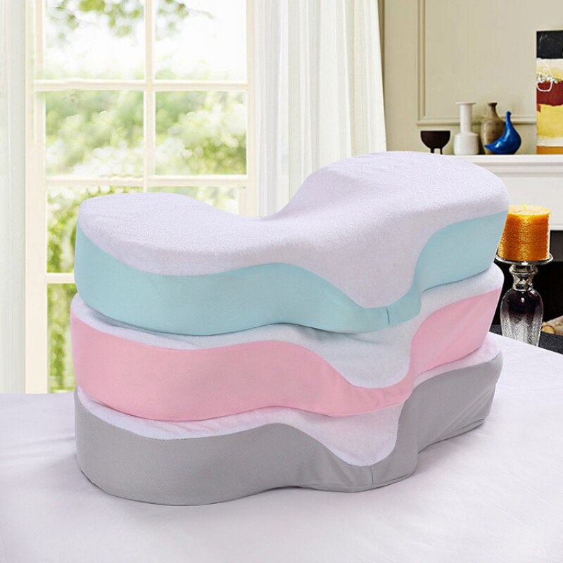 Memory Foam Anti Wrinkle Pillow Ergonomic Curve Improve Sleeping Pillows Perfect Concave Headrest Neck Support