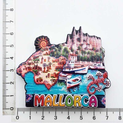 Réfrigérateur aimants Souvenirs en espagne | Réfrigérateur barcelone Madrid majorque valence séville Corvador Flamingo Girona bâtiment célèbre: VIOLET