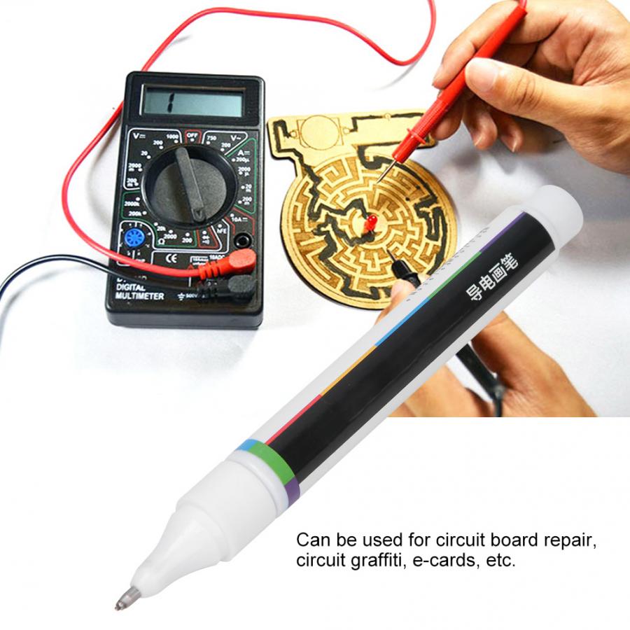 Geleidende Inkt Pen Elektrische Verf Pen Elektronische Circuit Diy Craft Pcb Reparatie Tool Elektrische Verf Pen