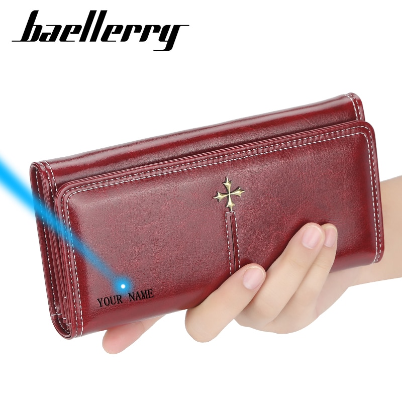 Baellerry Fahion Wallet Women PU Leather Casual Slim Womens Wallets and Purses Red Phone Card Holder Wallet