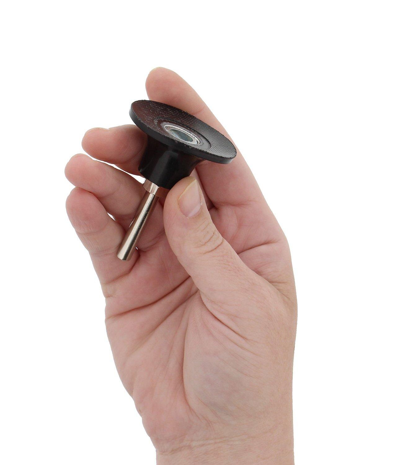 Support de disque de ponçage avec trou de vis M6, 1 &quot;2&quot; et 3 &quot;, avec tige de 1/4&quot; 6mm