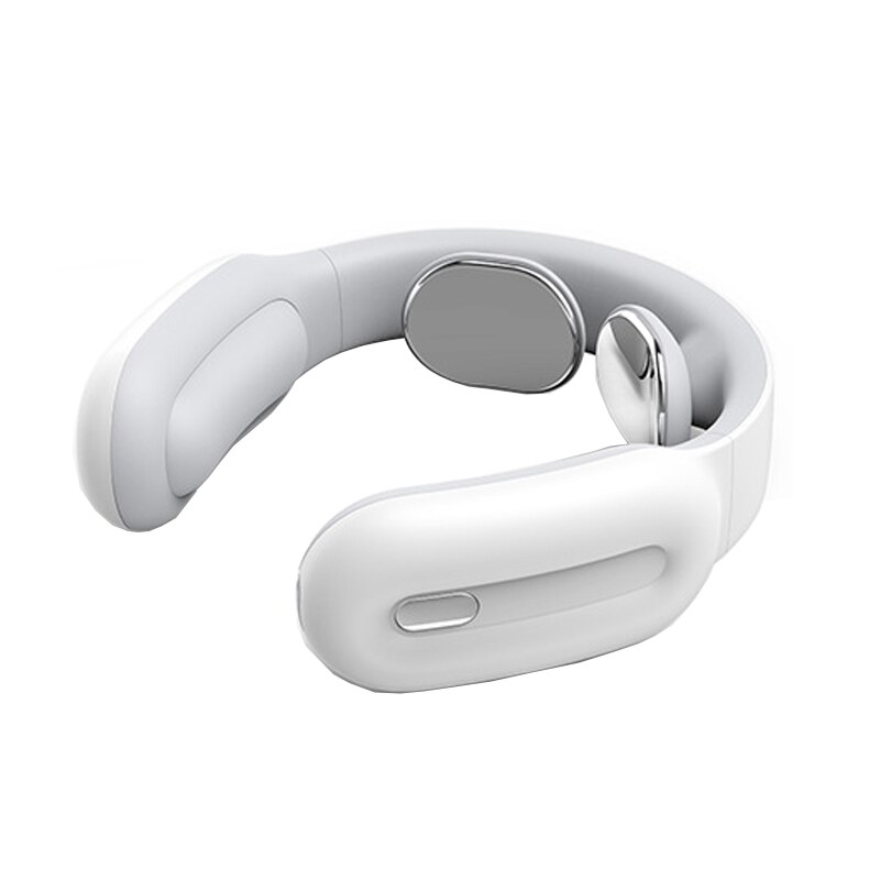 Massageador elétrico cervical para relaxamento, terapia de aquecimento, pulso de fisioterapia pgg, ombro e pescoço, dispositivo de massagem, cuidados de saúde: White