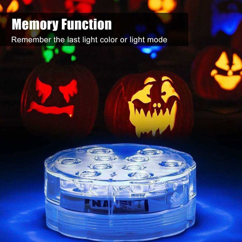 Remote Controlled RGB Submersible LED Lights Battery LED Bulb Underwater Night Lamps Decorative Lights Garden Wedding Decoration: 1pcs