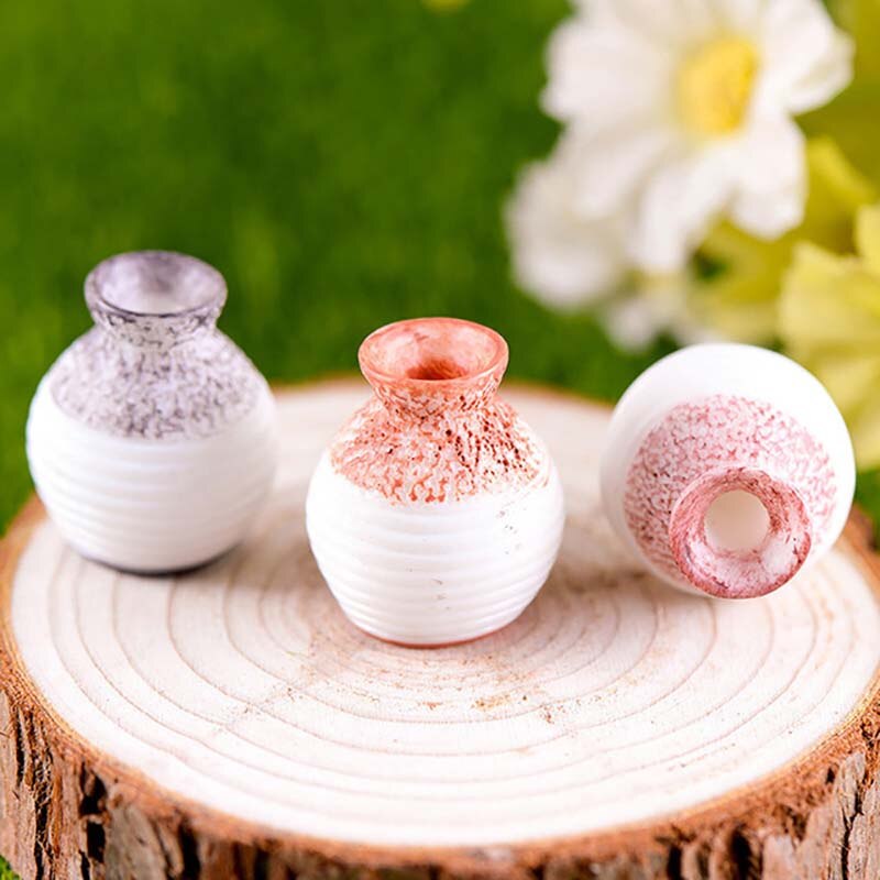 1/3Pcs Mini Hars Kleine Vaas Thuis Tuin Decoratie Fijne Cut Vaas Decor Diy Craft Micro Landschap Vaas ornamenten