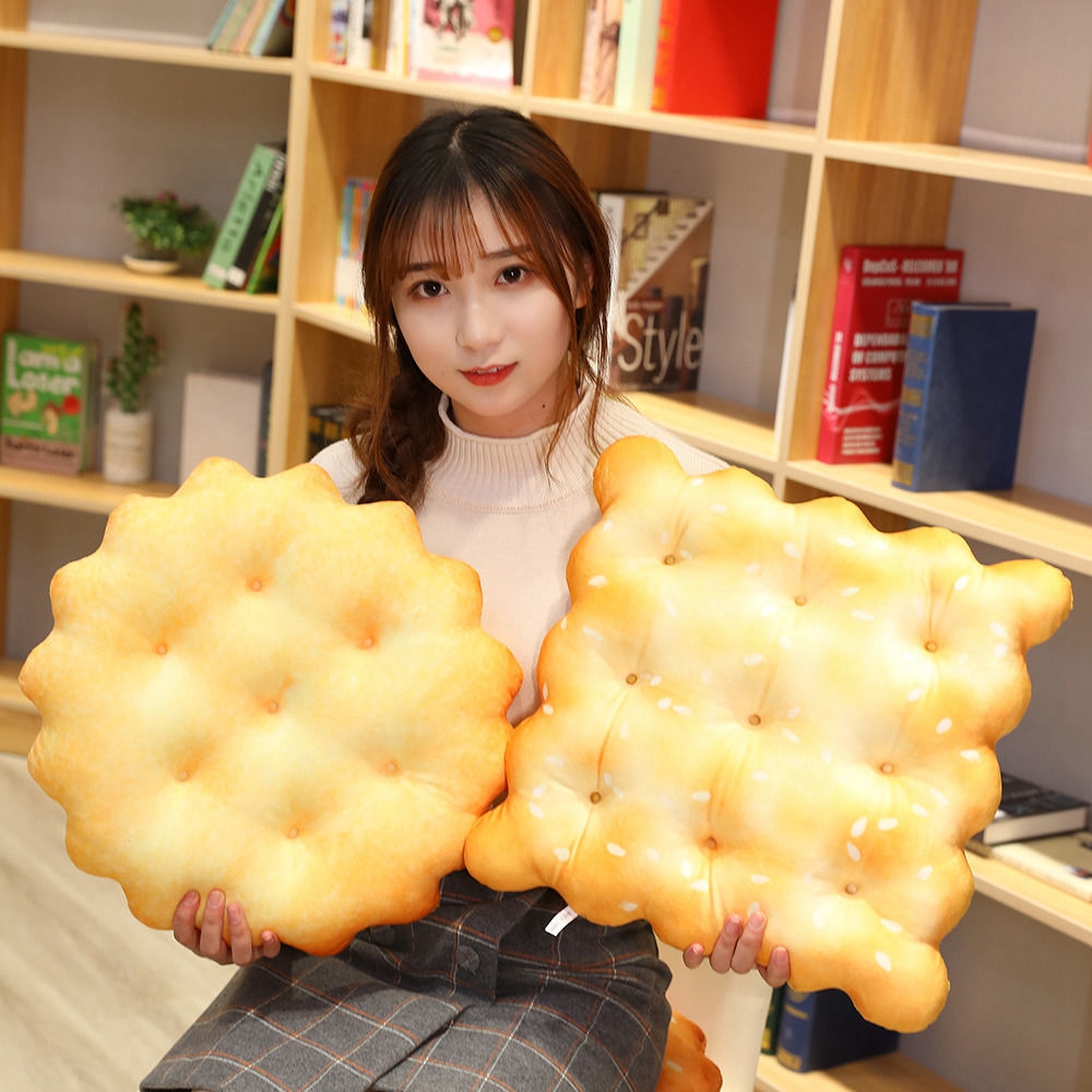 Cuscino per biscotti artificiali da 40 cm, sedia giocattolo in peluche, cuscino per dormire, cuscino per divano da ufficio, bambola, invia ai bambini, compleanno, regalo di Natale
