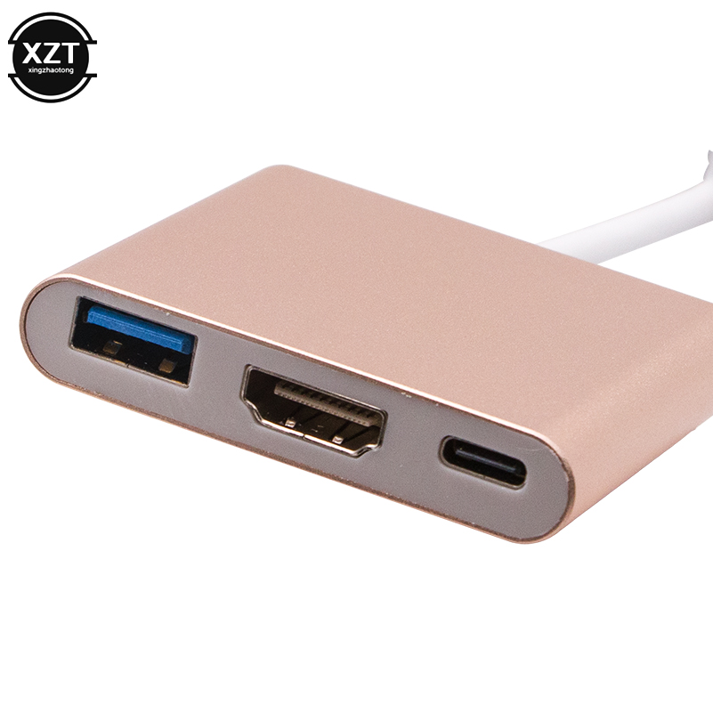 Nyeste muti-porte usb 3.1 type c til hdmi-kompatib... – Vicedeal