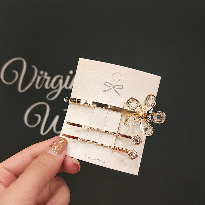 2/3/4 Pcs/Set Korea Eenvoudige Metalen Haarspelden Voor Vrouwen Hollow Star Hartvorm Haarspeldjes Goud Kleur hairgrip Haaraccessoires: NO.6