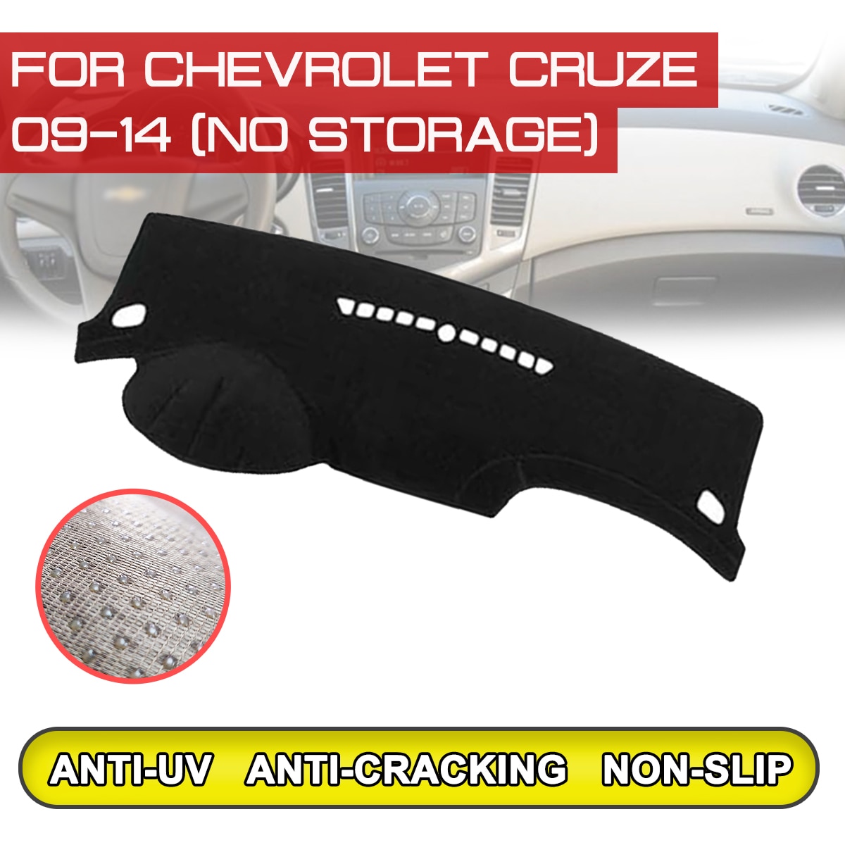 Chevrolet Cruze tapis de tableau de bord de voiture | Pour tapis de tableau de bord de voiture, tapis antidérapant tapis de Protection UV