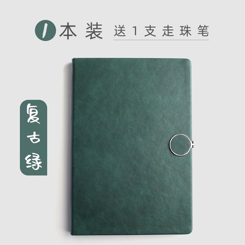 A5 The Leather Cover Thick Notebook Writing Planner School Homework Journal Note Office Stationery Business Memopad Diary: A