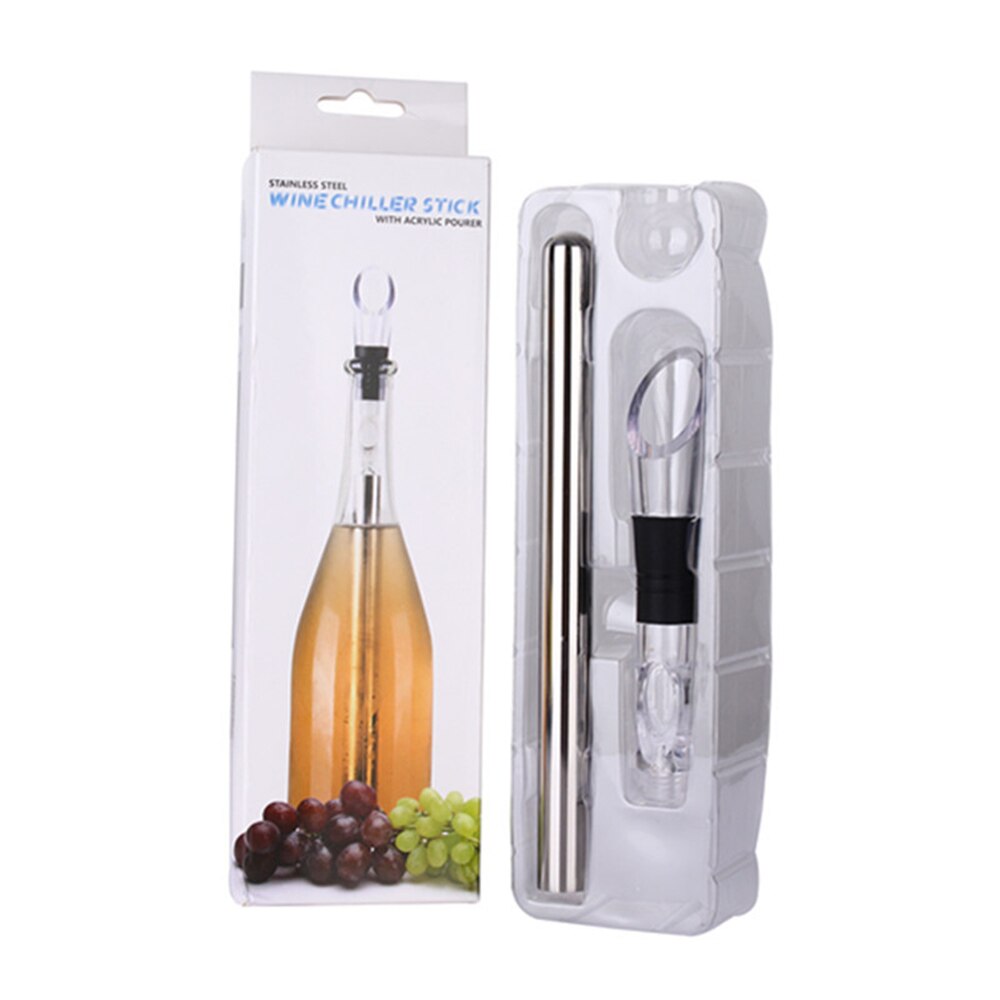 3 In 1 Wijn Chiller Stick Rvs Chilling Rod Met Beluchter En Schenker Voor Party Wijn Cooling Sticks Koeler accessoires