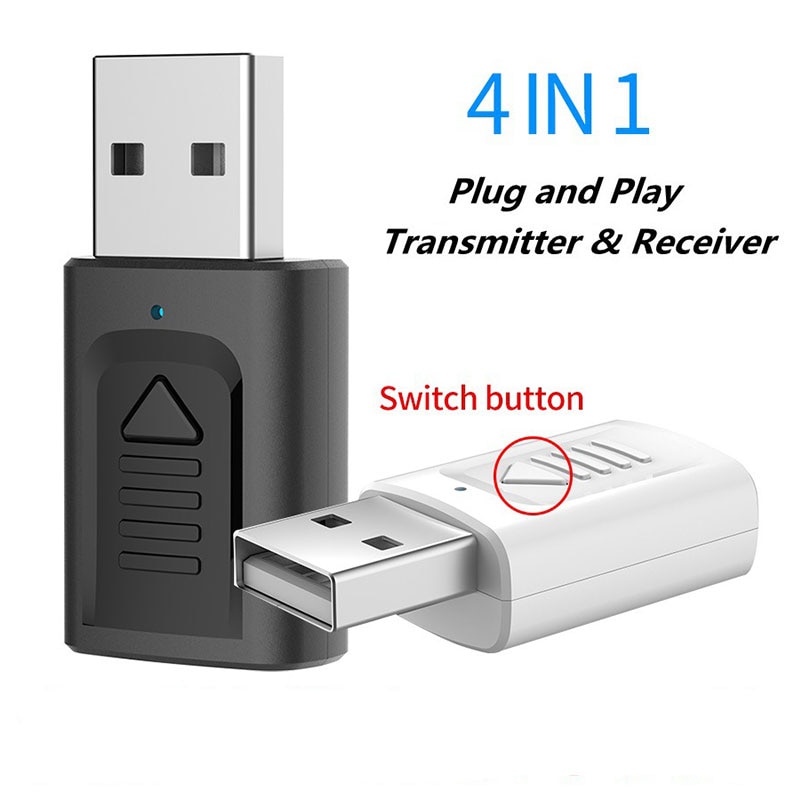 Four-in-one USB Bluetooth Transmitter Bluetooth Receiver V5.0 Computer TV Audio Transmitter адаптер блютуз