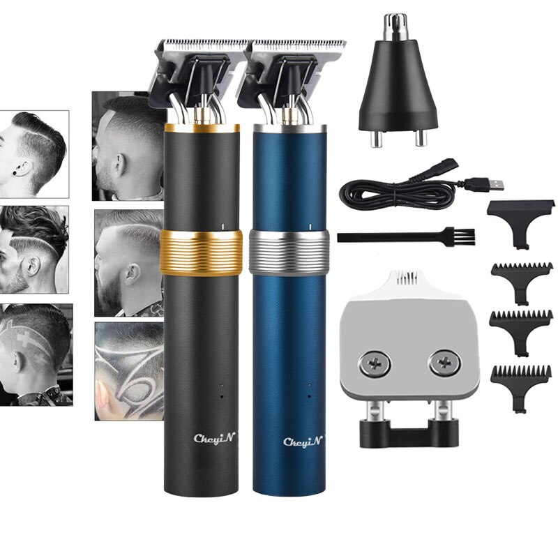 3 In 1 Barber Hair Trimmer Men Beard Electric Clippers Shaving Nose Ear Hair Remover Beard Rechargeable Hair Cutting Machine
