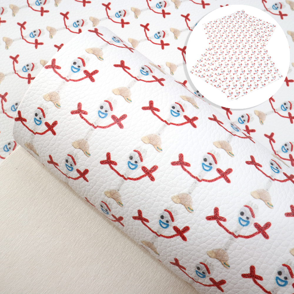 20*34cm Cartoon Princess Printed Lychee Faux Leather Artificial Synthetic Leather Fabric Vinyl Sewing DIY Bows Material,1Yc9596: 1089445036