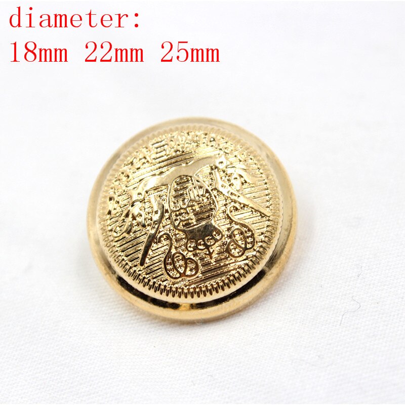 N171125 , 10 Stuks Metalen Knoppen, Kleding Accessoires Diy Handgemaakte Materialen, Pak Jas Knoppen, Mode Decoratieve Knoppen: 8 / 22MM
