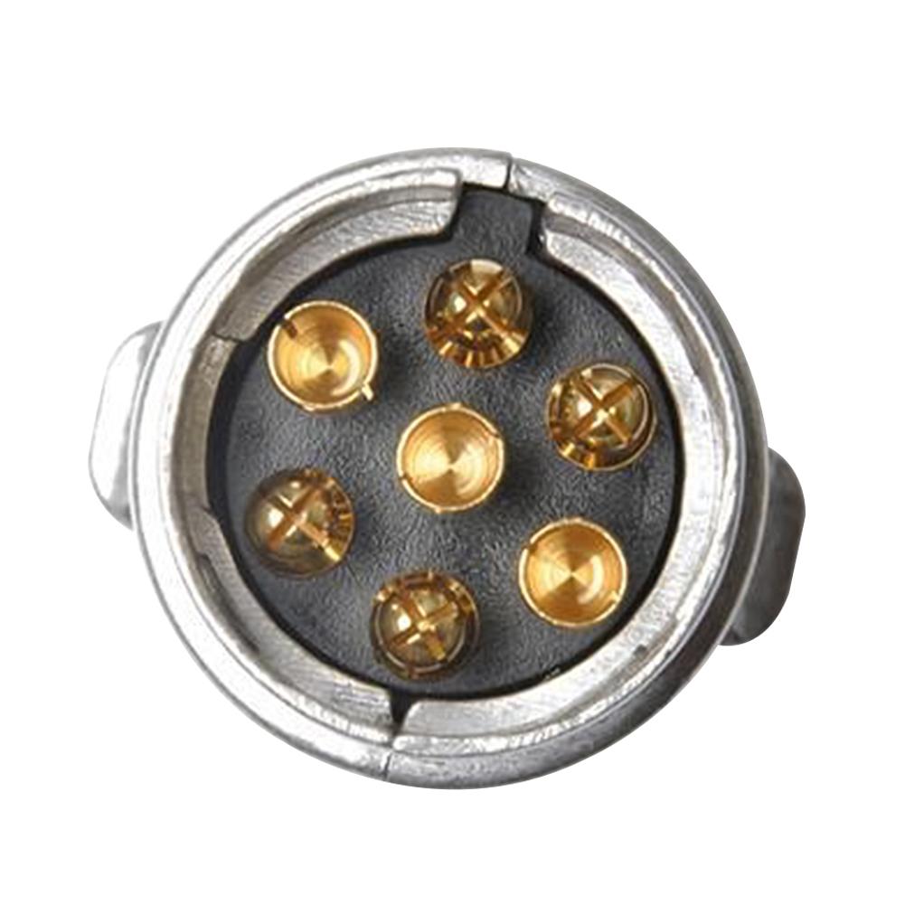 Remorque de caravane ronde 12V à 7 broches, adaptateur de prise électrique en alliage d'aluminium, prise ue