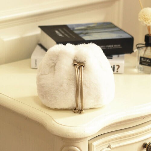 Småbørn børn børn pige håndtaske skoletaske skuldertaske bøtte mini clutch: Hvid