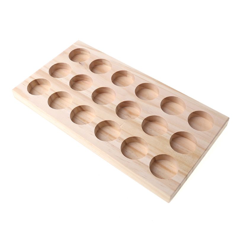 Houten Essentiële Olie Lade Handgemaakte Natuurlijke Grenen Hout Display Rack Demonstratie Station