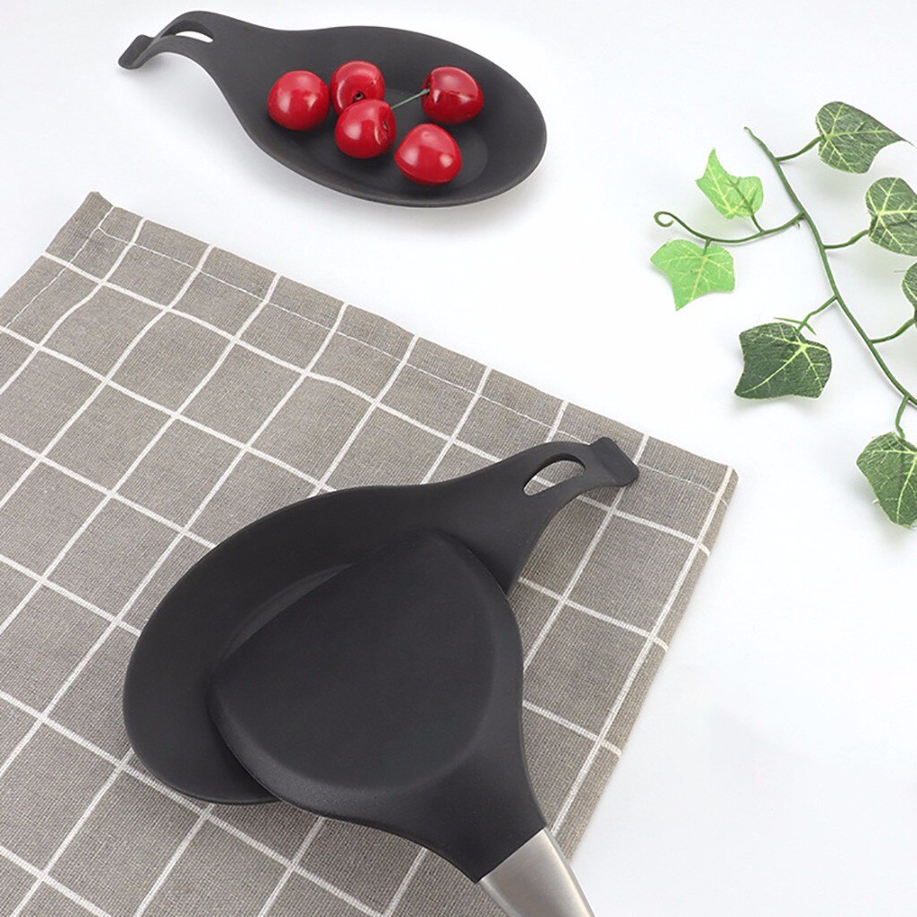 Silicone Hittebestendige Lepel Rest Gebruiksvoorwerp Spatel Houder Gadget Keuken Opslag
