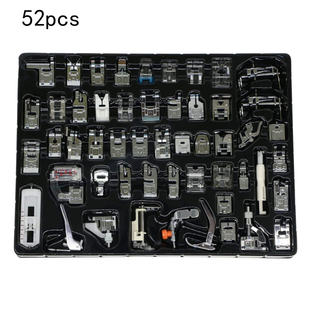 11-82pcs Sewing Machine Accessories Foot Presser Household Press Feet Set for Rolled Industrial Sewing Machine: 52pcs