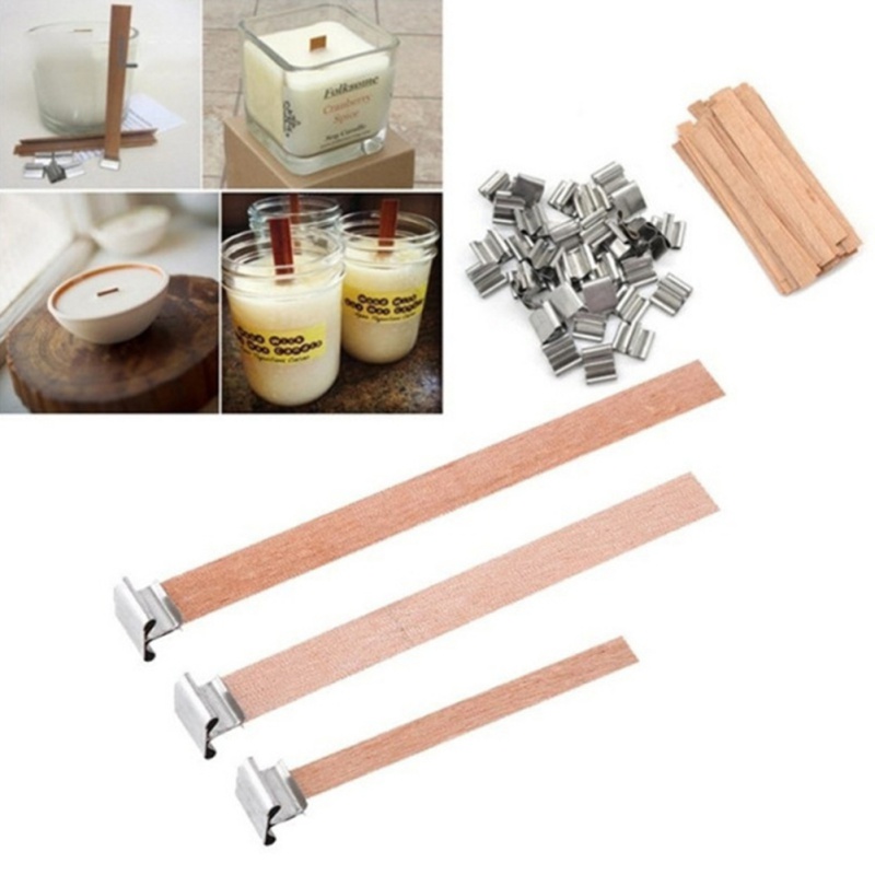 Stearinlys væger til stearinlys lavt røg træ stearinlys kerne holdbar diy håndlavede stearinlys materialer tilbehør