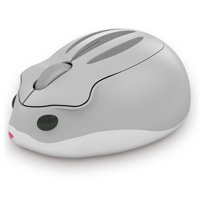 Ratón inalámbrico de 2,4G, de hámster de dibujos animados, 1200DPI óptico-electrónico Original para ordenador portátil,: Gray Goose