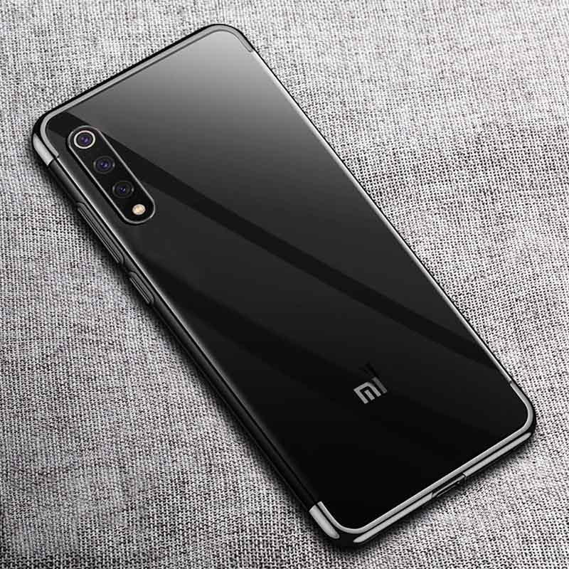 Voor Xiao mi mi 9 case mi 9 se cover transparant PLATING Case Voor Xiao Mi Mi 9 mi 9 SE 9t pro Case Cover Soft Silicone Bumper Cover: For Xiaomi Mi 9t pro / Black