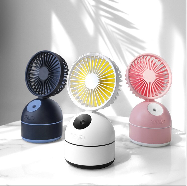 Ventilator luftfugter 2- i -1 mini bil kontor luftrenser usb lade ventilator luftfugter