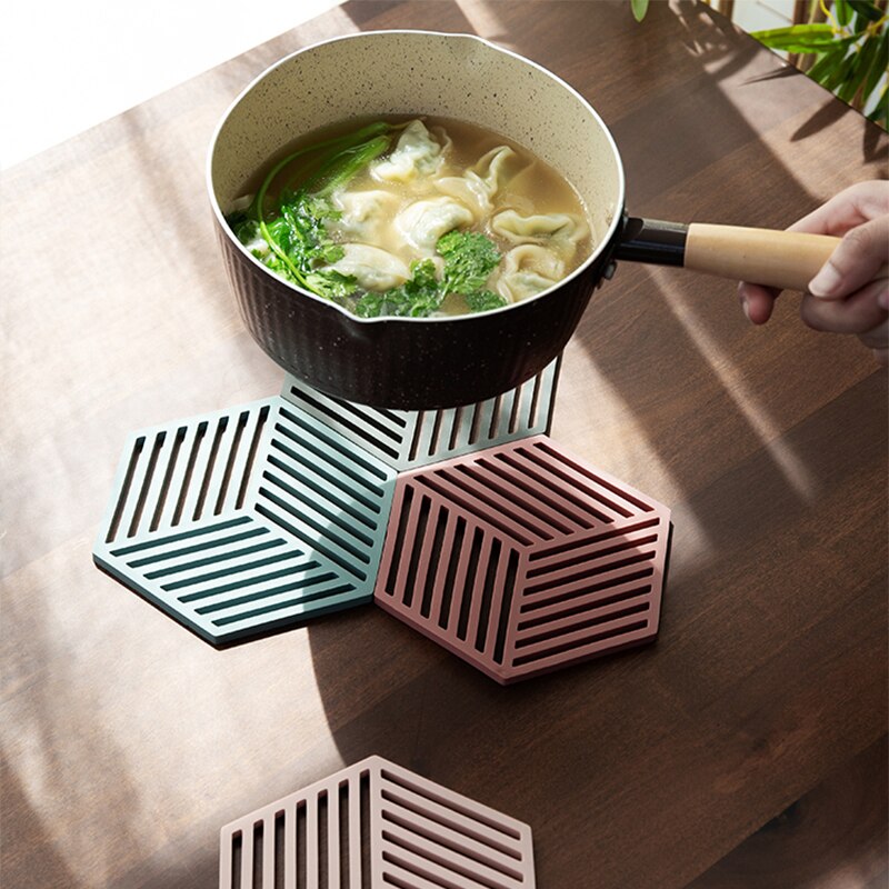 Set de table en Silicone, 1 pièce, dessous de verre isolant à la chaleur, tapis Simple, pour la décoration de la maison, pour bureau