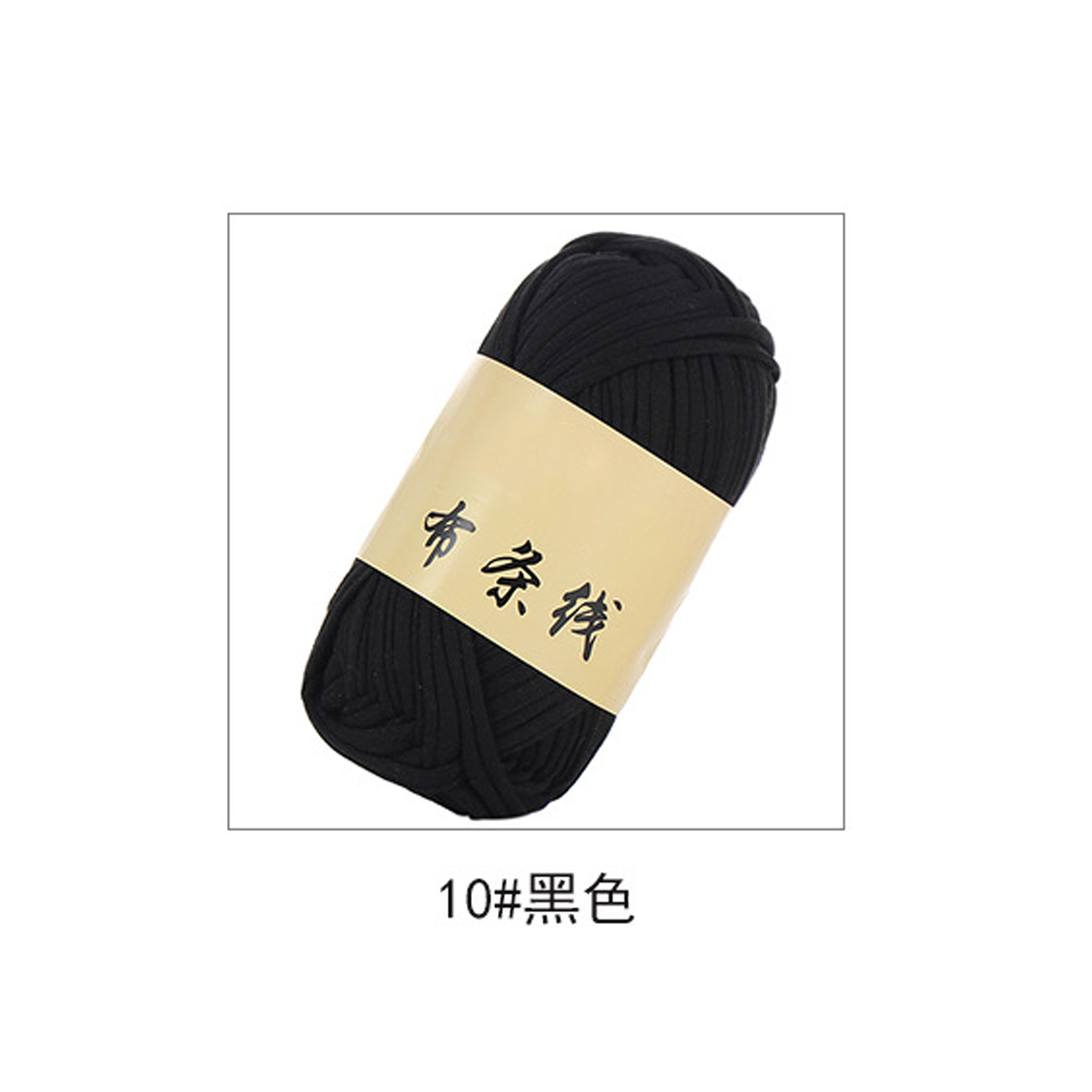 30M Weven Draad Garen Zachte Polyester Geweven Zak Tapijt Diy Hand-Gebreide Materiaal Wol Breien Gevlochten Doek Garen vrouw: Black