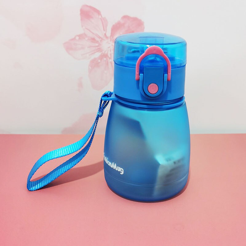 Baby Delicate Sippy Cup met Handvat Zachte Tuit Baby Kids Leren Drinkwater Melk Vruchtensap Cup Kids Training Kopjes: 320ml S Blue Strap