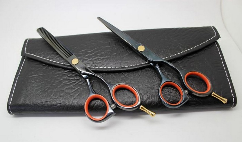 Professionelle wolfram stahl Haar Dressing schere gesetzt gerade & ausdünnung schneiden bartscheren 5,5 zoll S011