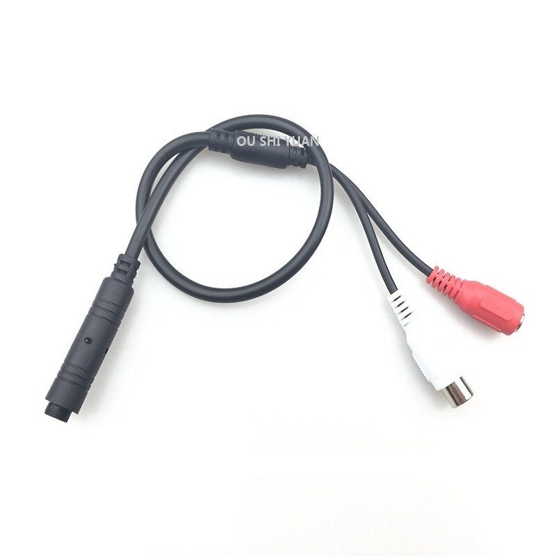 Micrófono RCA de vigilancia CCTV, Monitor de sonido, para cámara CCTV