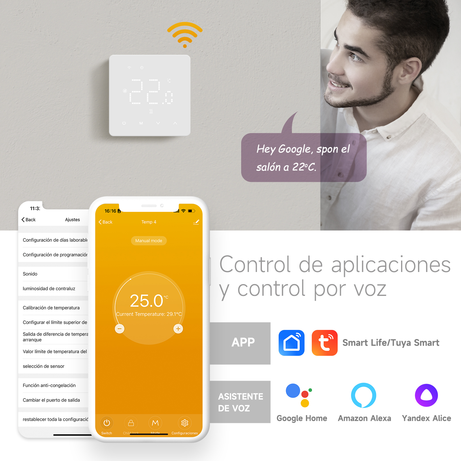 Beok Tuya Wifi Thermostat Underfloor Heating System Thermoregulator for Electric Heating Gas Boiler with Alexa Google Home