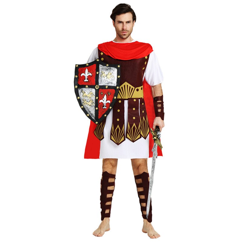 Costume de Cosplay pour homme, Costume de fête, de la croix de guerrier spartiate romain antique, vêtements de fête